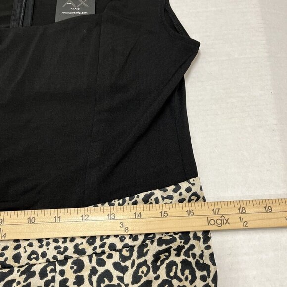 AX‎ Paris Curve 2 In 1Jumpsuit Womens 16 Black Leopard Wide Leg Party Cocktail - Picture 8 of 10